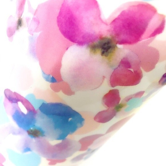 Mimi Premium Collection Ceramic Canister Set w/ Cork Lids Floral Pink Blue NEW! - Picture 3 of 10